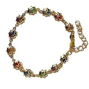 Lady Bug Minimalist Bracelet Gold Plated